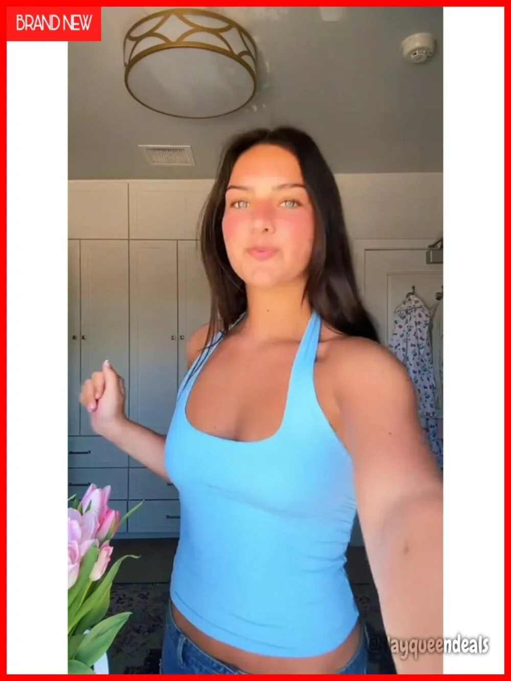 Double Lined Buttery Soft Halter Tank Top Y2K Going Out